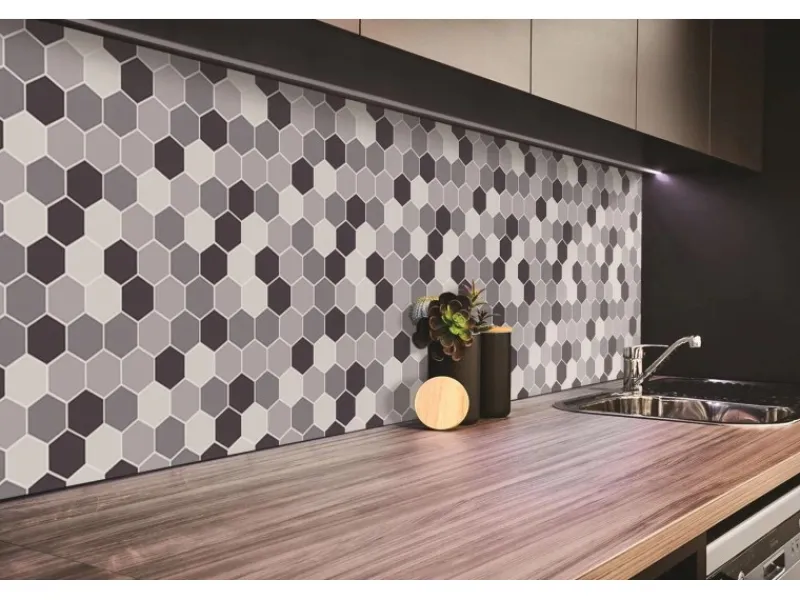 Tulup Wandpaneel Sechsecke Wandverkleidung Innen 100x50 cm Wandverkleidung Selbstklebend Wandverkleidung Kunststoff< Küchenrückwände