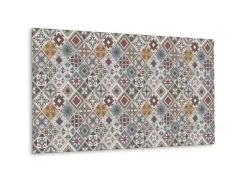 Küchenrückwände<Tulup Wandpaneel Türkisches Patchwork Vinyl Wandverkleidung Selbstklebend 100x50 cm Wandverkleidung Modern Dekorpaneel