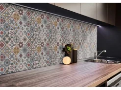 Küchenrückwände<Tulup Wandpaneel Türkisches Patchwork Vinyl Wandverkleidung Selbstklebend 100x50 cm Wandverkleidung Modern Dekorpaneel