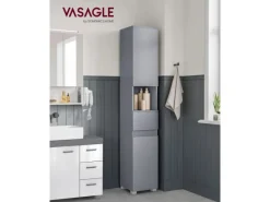 Online Vasagle Badezimmerschrank 30 cm x 30 cm x 170 cm Grau
