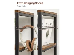 Vasagle Bücherregal 9 Fächern 30 cm x 120 cm x 175,2 cm Braun-Schwarz< Küchenregale