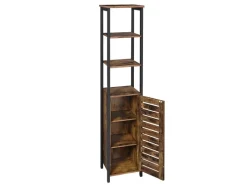 Vasagle Hochschrank 37 cm x 30 cm x 167 cm Braun-Schwarz< Küchenregale|Küchenschränke