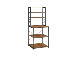 Best Vasagle Küchenregal 40 cm x 60 cm x 167 cm Braun-Schwarz