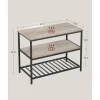 Vasagle Küchenregal mit Arbeitsplatte 60 cm x 120 cm x 90 cm Greige-Schwarz< Küchenregale|Einbauküchen