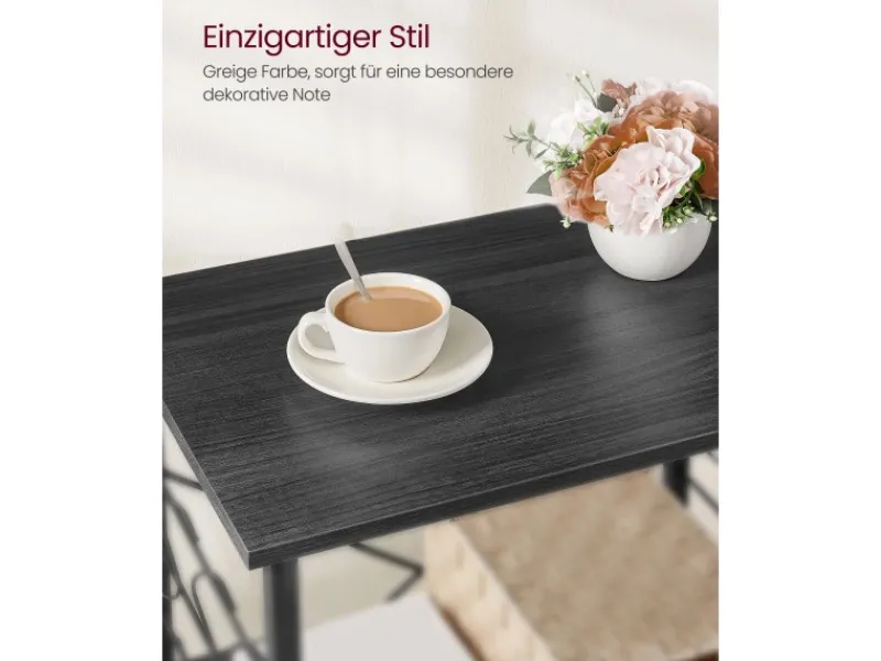 Vasagle Küchenregal mit Rollen 40 cm x 60 cm x 89 cm Schwarz< Küchenregale