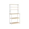 Vasagle Küchenregal Stahl 40 cm x 80 cm x 167 cm Eichefarben-Weiß< Küchenregale|Pfannen