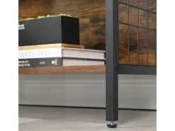 Vasagle Standregal 4 Ablagen und 4 S-Haken 30 x 74 x 154,5 cm Braun-Schwarz< Küchenregale