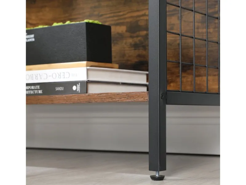 Vasagle Standregal 4 Ablagen und 4 S-Haken 30 x 74 x 154,5 cm Braun-Schwarz< Küchenregale