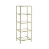 Küchenregale<Vasagle Standregal 5 Ablagen 30 cm x 40 cm x 124,5 cm Gold