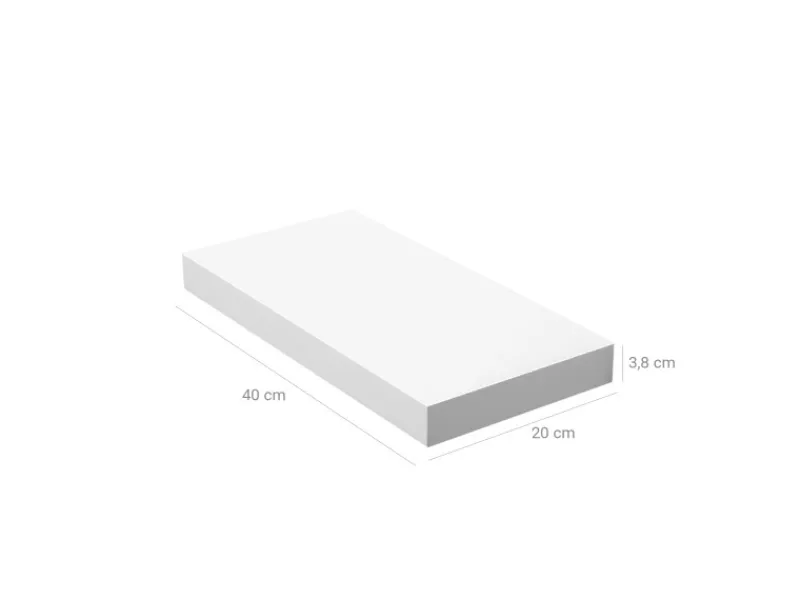 Vasagle Wandboard 40 cm x 20 cm x 3,8 cm Weiß< Küchenregale