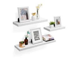 Vasagle Wandboard 40 cm x 20 cm x 3,8 cm Weiß< Küchenregale