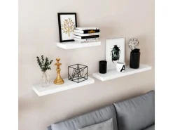 Vasagle Wandboard 40 cm x 20 cm x 3,8 cm Weiß< Küchenregale