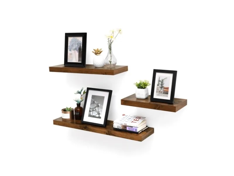 Küchenregale<Vasagle Wandboard 20 cm x 80 cm x 3,8 cm Braun