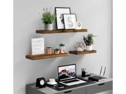 Küchenregale<Vasagle Wandboard 20 cm x 80 cm x 3,8 cm Braun