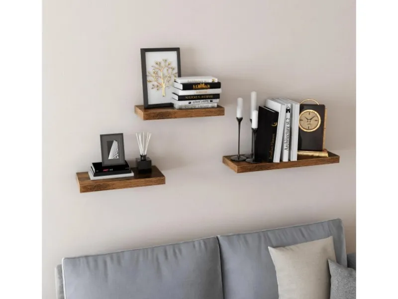Küchenregale<Vasagle Wandboard 20 cm x 80 cm x 3,8 cm Braun