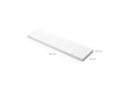 Küchenregale<Vasagle Wandboard 80 cm x 20 cm x 3,8 cm Weiß