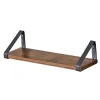 Küchenregale<Vasagle Wandregal 40 cm x 12 cm x 11 cm Braun-Schwarz