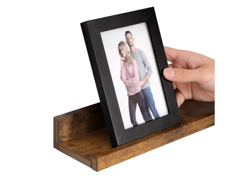 Vasagle Wandregal 3 Stück Länge 38 cm Braun< Küchenregale