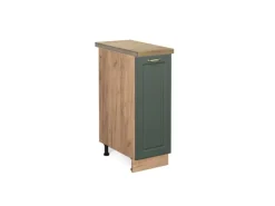 Küchenschränke<Vicco Apothekerschrank Fame-Line Grün-Gold Landhaus/Goldkraft Eiche 30 cm AP Eiche