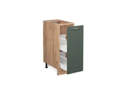 Küchenschränke<Vicco Apothekerschrank Fame-Line Grün-Gold Landhaus/Goldkraft Eiche 30 cm AP Eiche