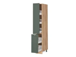 Küchenschränke<Vicco Apothekerschrank Fame-Line Grün-Gold Landhaus/Goldkraft Eiche 30 cm