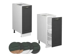 Küchenschränke<Vicco Apothekerschrank Fame-Line -Gold/Weiß 30 cm AP