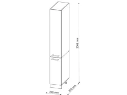 Vicco Apothekerschrank R-Line Medizinschrank für die Küche Hochglanz/Goldkraft Eiche 30 cm< Küchenschränke