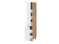 Vicco Apothekerschrank R-Line Medizinschrank für die Küche Hochglanz/Goldkraft Eiche 30 cm< Küchenschränke