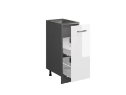 Vorratsbehälter<Vicco Apothekerschrank R-Line Medizinschrank für die Küche Hochglanz/Anthrazit AP Marmor
