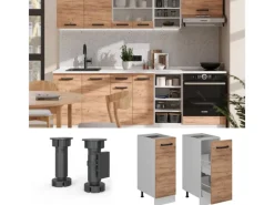 Küchenschränke<Vicco Apothekerschrank R-Line Goldkraft 30 cm ohne Arbeitsplatte