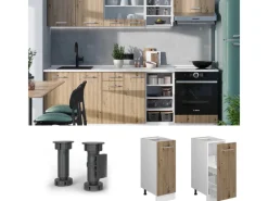 Vicco Apothekerschrank R-Line Artisan-Eiche/Weiß 30 cm ohne Arbeitsplatte< Küchenschränke