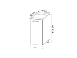 Vicco Apothekerschrank R-Line Artisan-Eiche/Weiß 30 cm ohne Arbeitsplatte< Küchenschränke