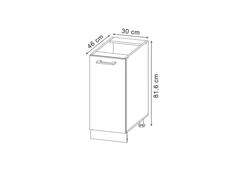 Vicco Apothekerschrank R-Line Artisan-Eiche/Weiß 30 cm ohne Arbeitsplatte< Küchenschränke