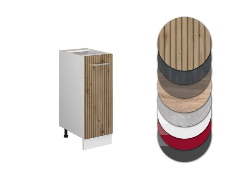 Vicco Apothekerschrank R-Line Artisan-Eiche/Weiß 30 cm ohne Arbeitsplatte< Küchenschränke