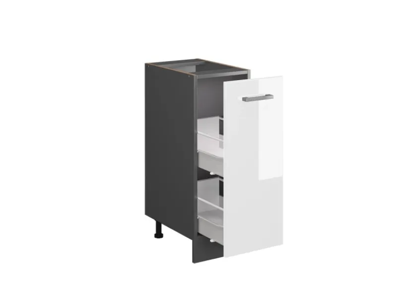 Vicco Apothekerschrank R-Line Hochglanz/Anthrazit 30 cm ohne Arbeitsplatte< Küchenschränke