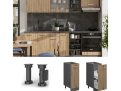 Vicco Apothekerschrank R-Line Artisan-Eiche/Anthrazit 30 cm ohne Arbeitsplatte< Küchenschränke