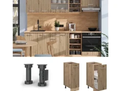 Online Vicco Apothekerschrank R-Line Artisan-Eiche/Goldkraft Eiche 30 cm ohne Arbeitsplatte Artisan Eiche