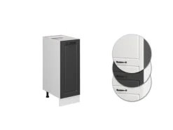 Clearance Vicco Apothekerschrank R-Line Anthrazit Landhaus/Weiß 30 cm ohne Arbeitsplatte Anthrazitgrau