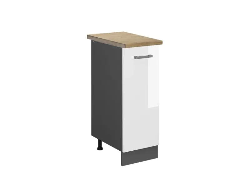 Hot Vicco Apothekerschrank R-Line Hochglanz/Anthrazit 30 cm AP Eiche Weiß