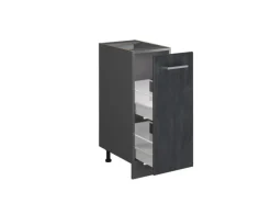 Sale Vicco Apothekerschrank R-Line Medizinschrank für die Küche Schwarz Beton 30 cm AP Anthrazit mit Anthrazit Korpus