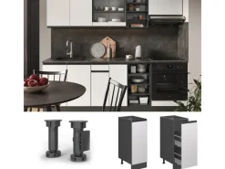 Vicco Apothekerschrank R-Line /Anthrazit 30 cm J-Shape ohne Arbeitsplatte< Küchenschränke
