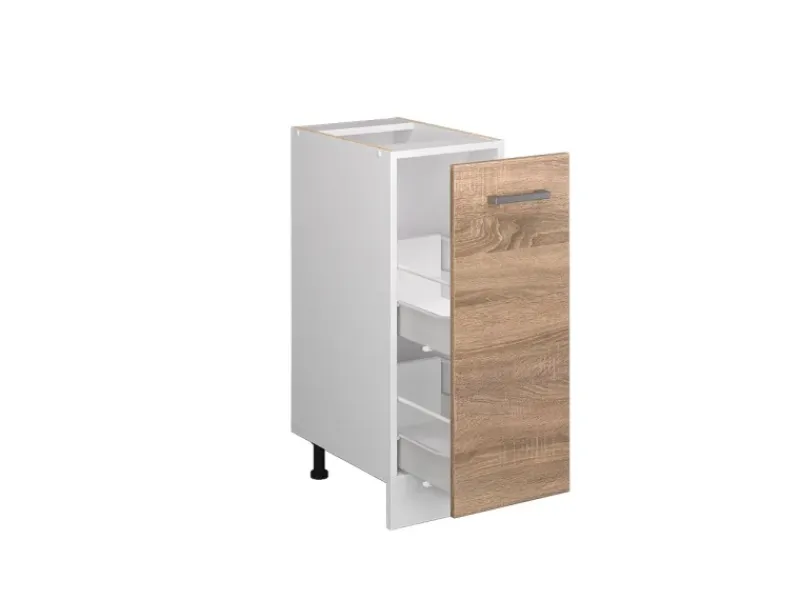 Küchenschränke<Vicco Apothekerschrank R-Line Medizinschrank für die Küche Sonoma/Weiß 30 cm ohne Arbeitsplatte