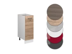 Küchenschränke<Vicco Apothekerschrank R-Line Medizinschrank für die Küche Sonoma/Weiß 30 cm ohne Arbeitsplatte