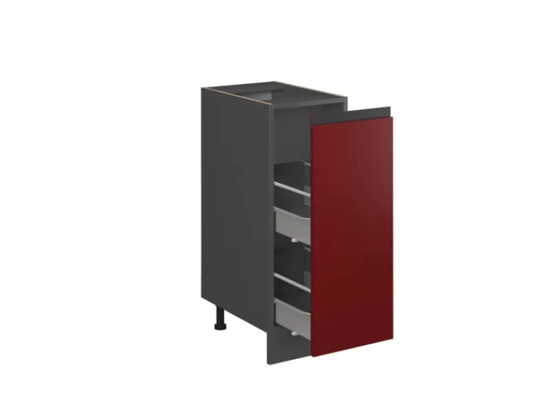 Vicco Apothekerschrank R-Line /Anthrazit 30 cm J-Shape ohne Arbeitsplatte< Küchenschränke