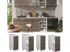 Vicco Apothekerschrank R-Line Medizinschrank für die Küche Grau/Weiß 30 cm ohne Arbeitsplatte< Küchenschränke
