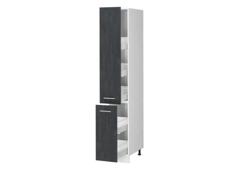 New Vicco Apothekerschrank R-Line Medizinschrank für die Küche Schwarz Beton/Weiß 30 cm Beton Anthrazit