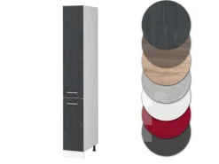 New Vicco Apothekerschrank R-Line Medizinschrank für die Küche Schwarz Beton/Weiß 30 cm Beton Anthrazit