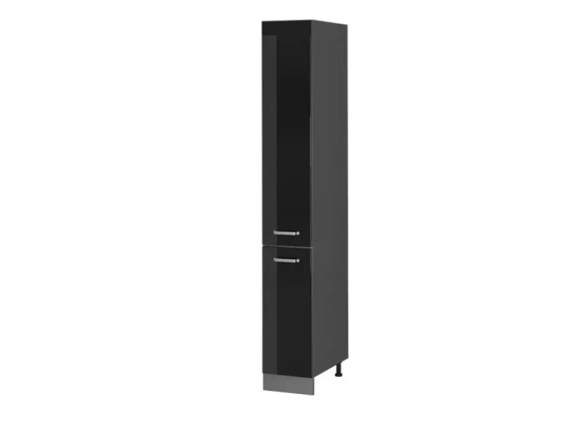New Vicco Apothekerschrank R-Line Medizinschrank für die Küche Schwarz Hochglanz/Anthrazit 30 cm Schwarz Glänzend