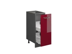 Vicco Apothekerschrank R-Line Bordeaux Hochglanz/Anthrazit 30 cm ohne Arbeitsplatte< Küchenschränke