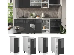 Vicco Apothekerschrank R-Line Hochglanz/Weiß 30 cm ohne Arbeitsplatte< Küchenschränke